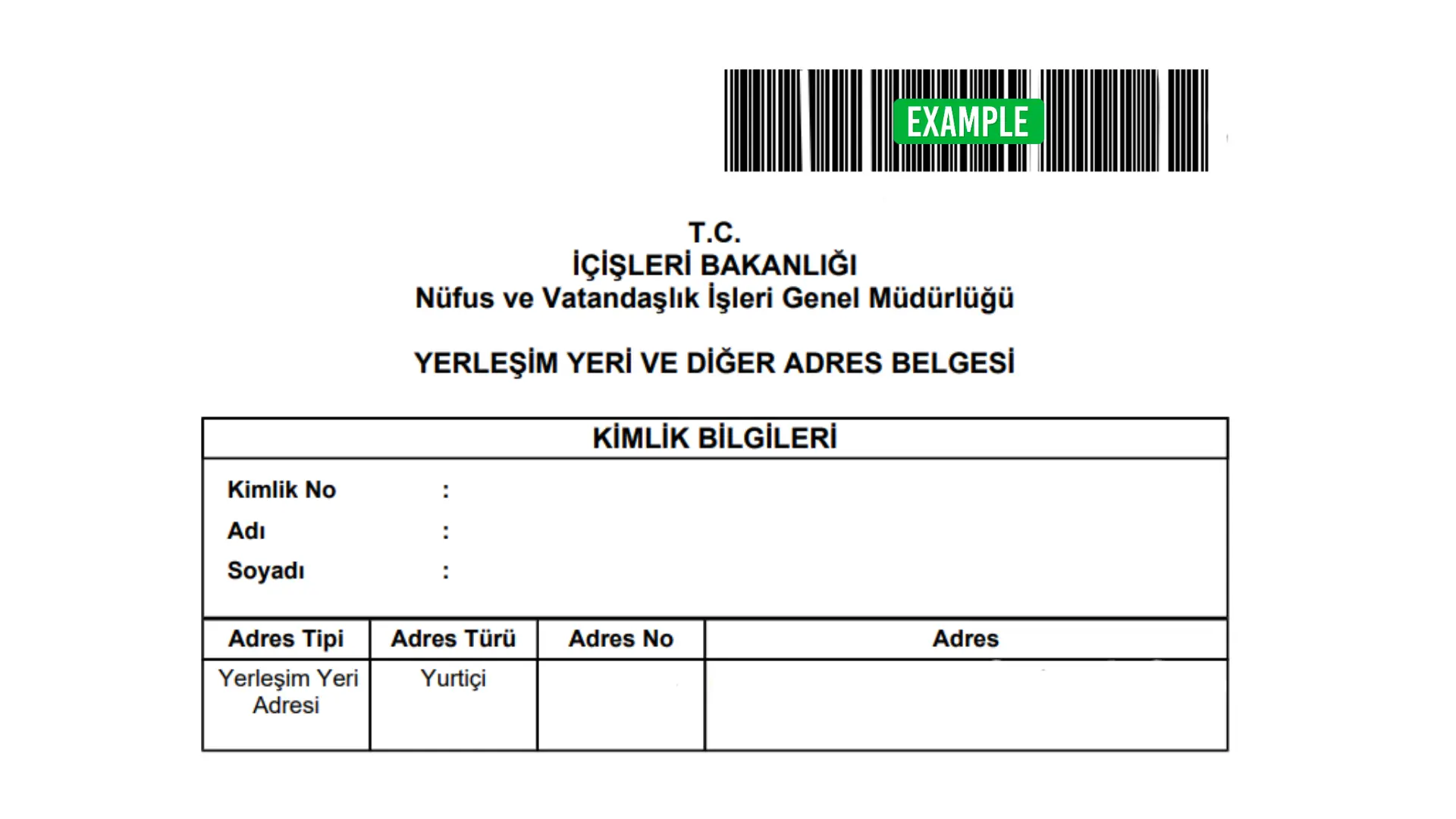 İkametgah Belgesi Tercümesi